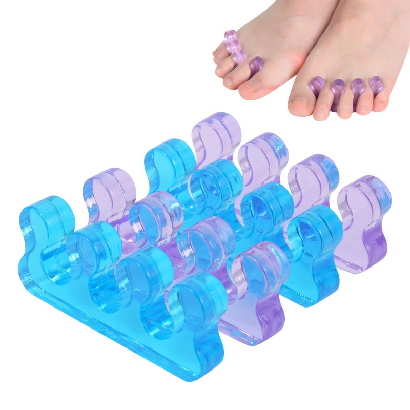 THSTOIC Toe Separators for Women  Pedicure Toe Spacers & Spreaders - Yoga Relax and Finger Dividers  Gel Silicone Toe Separators for Pedicure  Nail Polish  Toenail Painting (2-Pairs) - Image 1